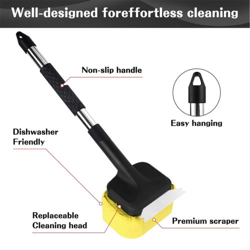 Grill brush, grill cleaning brush, bristle-free, replaceable heads 2