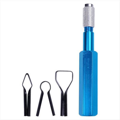 Eckglätter-Griffset mit 3 Klingen, blau