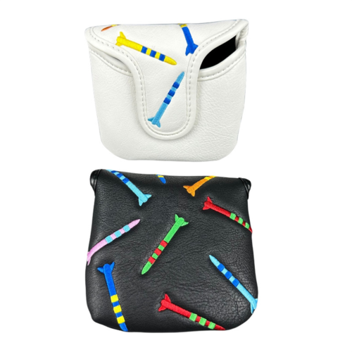Magnetische Golf-Putter-Abdeckung, PU-Mallet-Putter-Abdeckung, Schwarz 2
