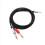 3,5 mm till dubbel 6,5 mm adapterjack ljudkabel för gitarrmixer bas 3