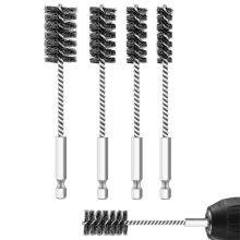 4-piece stainless steel wire brush set for drills