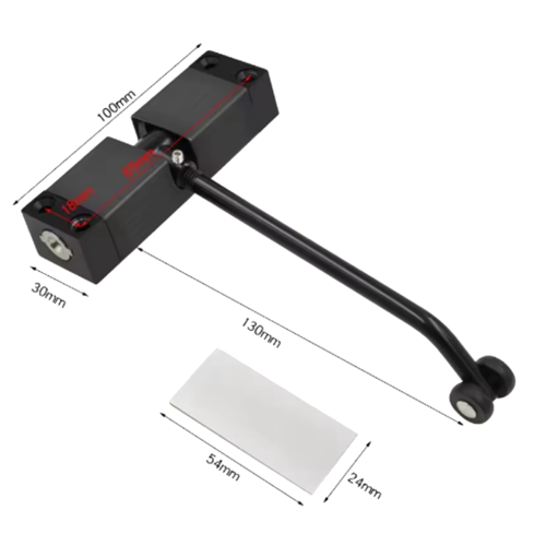 Automatic door closer, metal, adjustable, robust safety spring 1