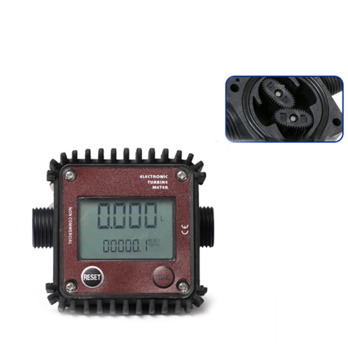 K24 Digital Gear Flow Meter with LCD Fuel Urea Gear Meter Thread 1