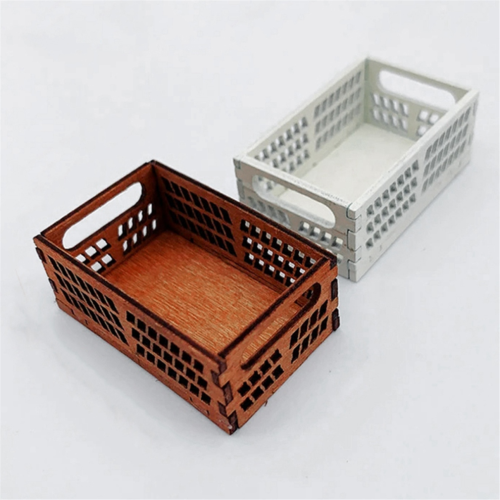 Bread rack, cake rack, storage box/basket with toys, white 2