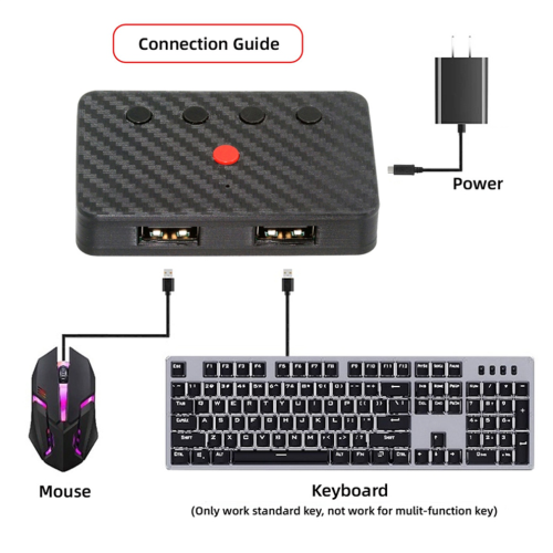 USB keyboard and mouse Bluetooth adapter, Bluetooth USB hub adapter 2