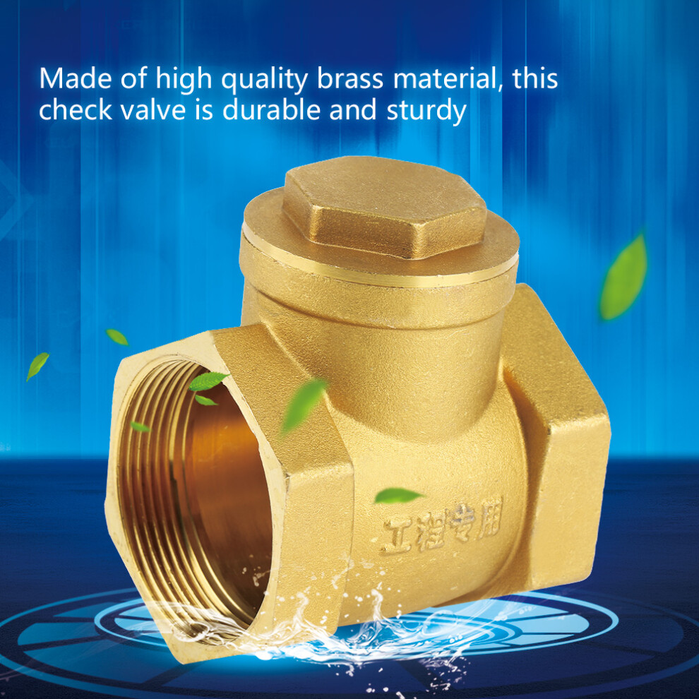 Non Return Brass Check Valve Dn50 Female Thread 232Psi Backflow Protection 5031392839041