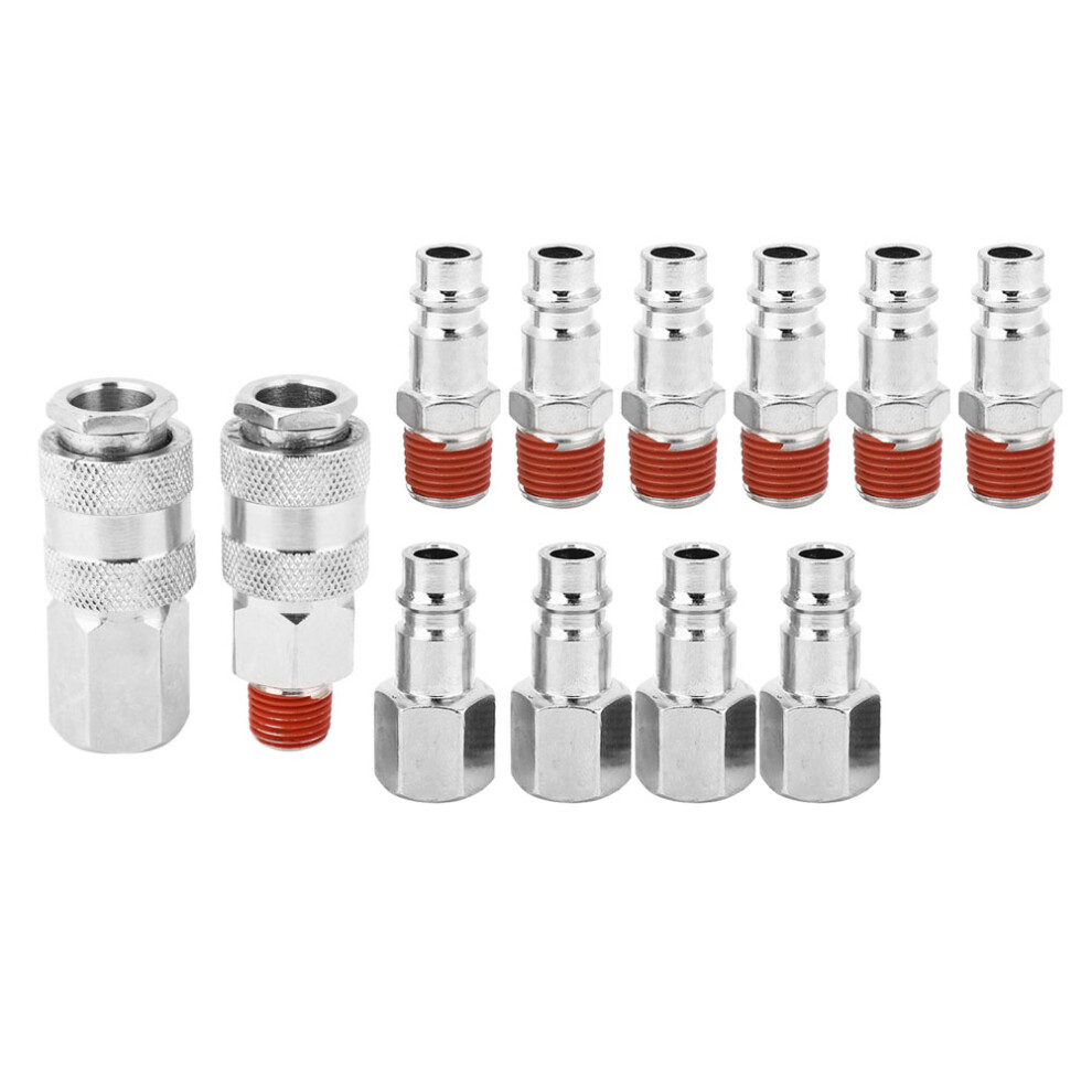 1/4 BSP Male Female Air Connector 12-Pack