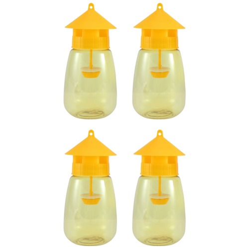 4-pack reusable fly traps, fruit fly traps, fly catchers for outdoor use 2