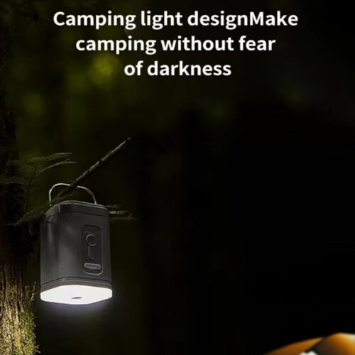 Small multi-purpose pump, inflatable bed air pump, camping lamp, grey 2