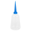 250 ml clear, white and blue plastic applicator bottle for liquid adhesive 1