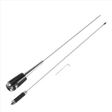 Details van de nieuwe zilverkleurige UHF SL-16 PL-259 mobiele autoradioantenne