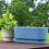 Halfronde wandrail, plastic bloempotten, manden C 2