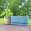 Halfronde wandrail, plastic bloempotten, manden C 3