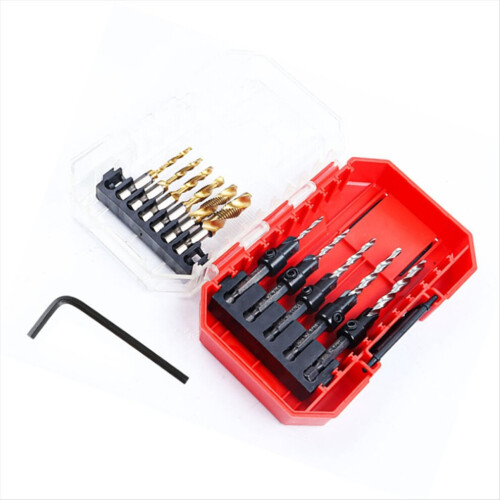 Tap and countersink set for woodworking, 12-piece set 1