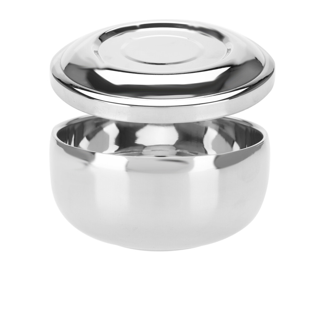 Durable Steel Beard Soap Bowl with Lid