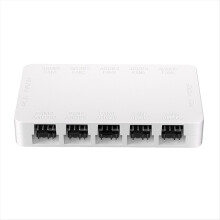 ARGB Fläktnav 10-portars 4-stifts 5V-3-stifts fläktkontroller Vit