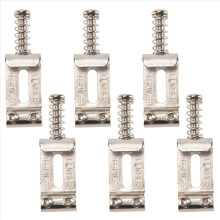 6 Roller Bridge Pull String Code E-Gitarrensattel Silber