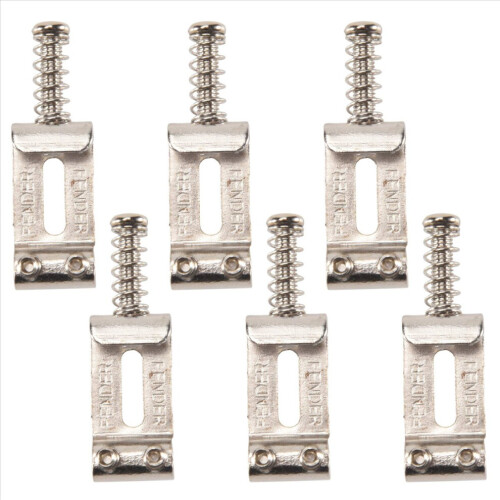 6 Roller Bridge Pull String Code E-Gitarrensattel Silber