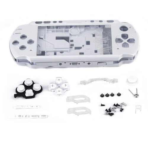 Full Housing Shell Case for PSP 3006, White, Durable PC Material 1