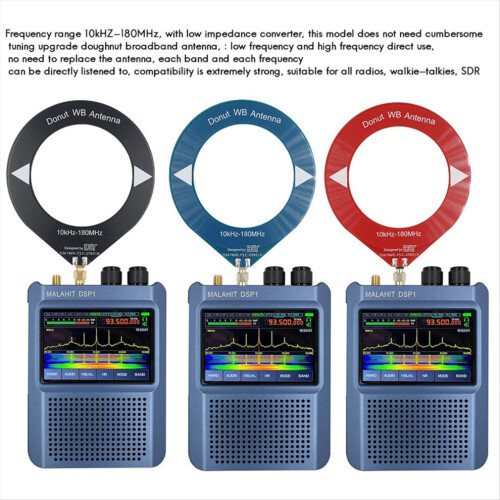 10 kHz-180 MHz mini-loop antenna, all bands covered, black 1