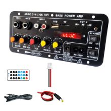 Verstärkerplatine mit optischem Audio, Bluetooth, Verstärker, USB-Radio (EU-Stecker)