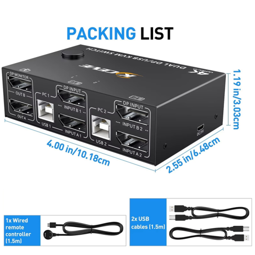 8K Dual-Monitor-KVM-Switch, DisplayPort 1.4 KVM-Switch 1
