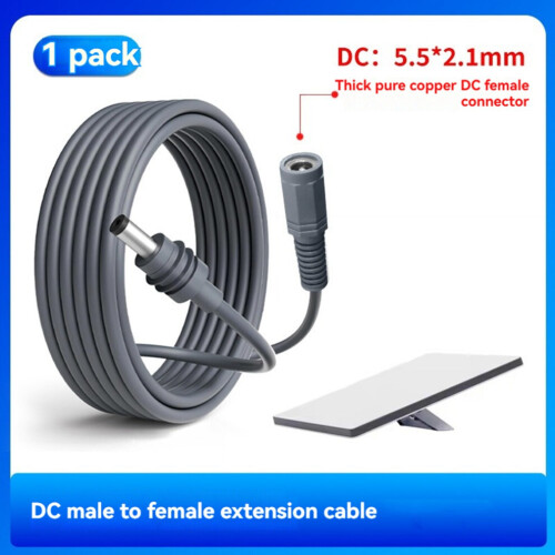 Mini DC hane till hona adapterkabel, kort kabel 9,6 m 2