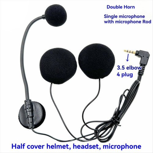 Motorhelm intercom microfoon headset 32Ω microfoon haakse stekker 1