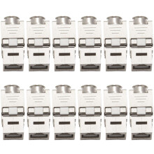 12 Stück RJ45 Cat7 Zinklegierung Netzwerk Jack Stecker Adapter