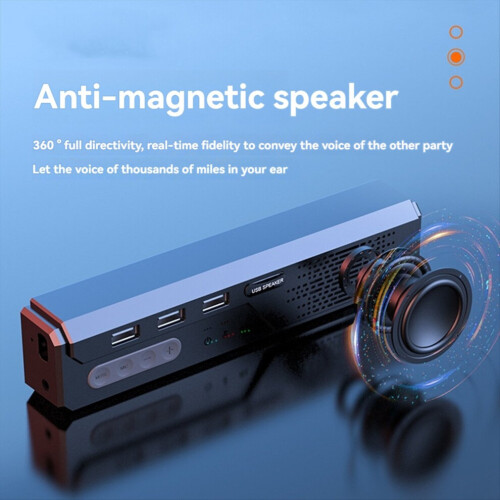 PC-USB-Hub mit Bluetooth-Lautsprecher, multifunktionaler Desktop-Lautsprecher-Hub 1