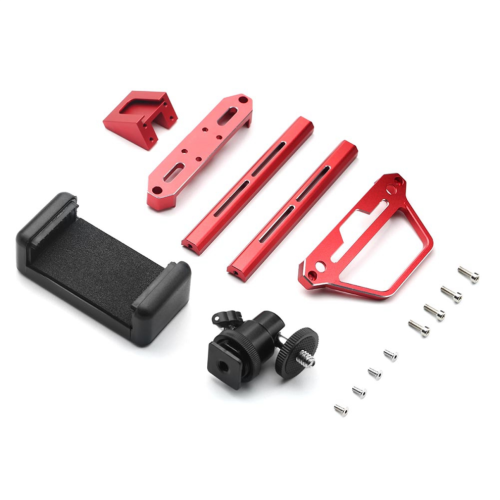 Transmitter protective frame & smartphone holder for Noble NB4 Red