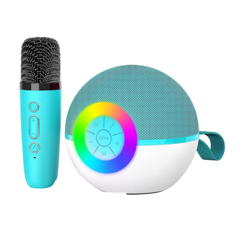 Mini karaoke machine luidspreker, draagbare Bluetooth microfoon, zangspeelgoed, A