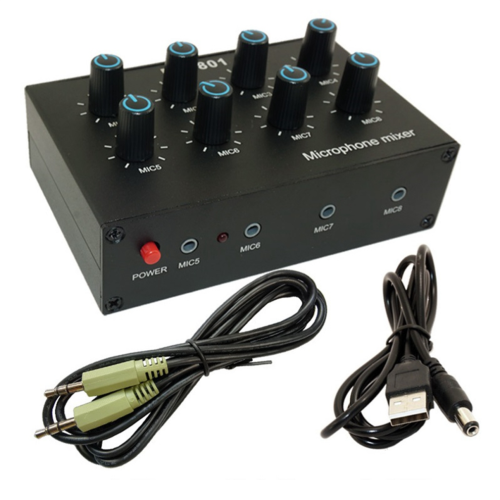 -801 condenser microphone expander 8-channel 3.5mm