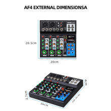 AF4 Mischpult Analoge Konsolen Kombinierter EU-Stecker