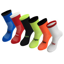 Moisture-Wicking Cycle Socks Men Women Size 7-12 Black White Orange Blue