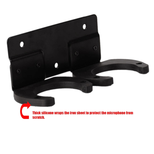 Universal Wireless Microphone Hook Holder Stand Wall Hanger Rack 1