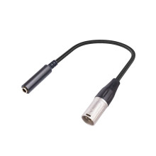 XLR-stekker naar 1/4-inch aansluiting, 3-polige stekker naar 6,35 mm audiokabel