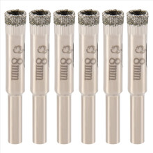 6 Pcs 8mm Diamant Kern Bohrer Bits Keramik Fliesen Glas Loch Säge