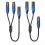 50 cm XLR Y-splitterkabel, microfoonsplitterkabel, microfoonkabel 1