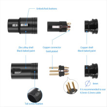 Compacte XLR-microfoonsoldeeradapter (mannelijk en vrouwelijk), 90 verstelbaar