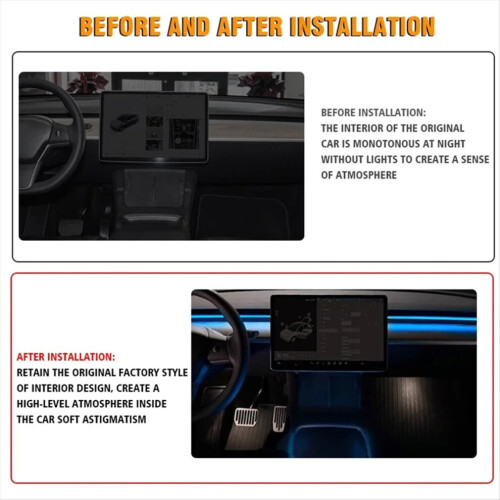 For Y car interior RGB neon light LED strip (A) 1
