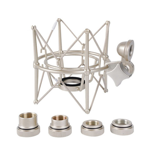 Microphone shock mount, adjustable mount (champagne gold)