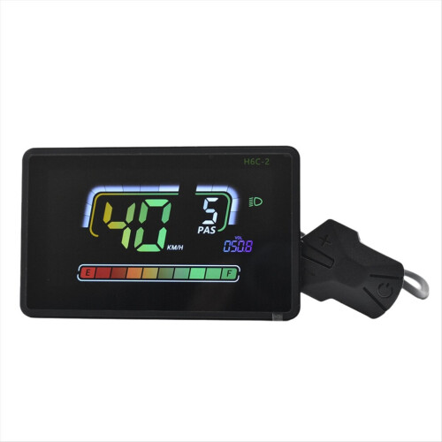 H6C-2 E-Bike Messgerät LCD-Display Elektroroller Geschwindigkeitsmesser 6-PIN