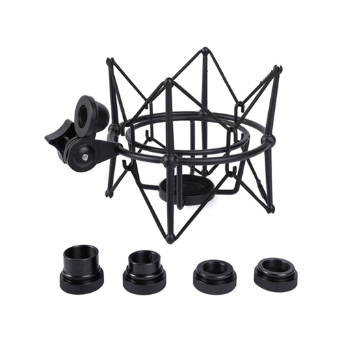 Microphone shock mount, adjustable mount (black)