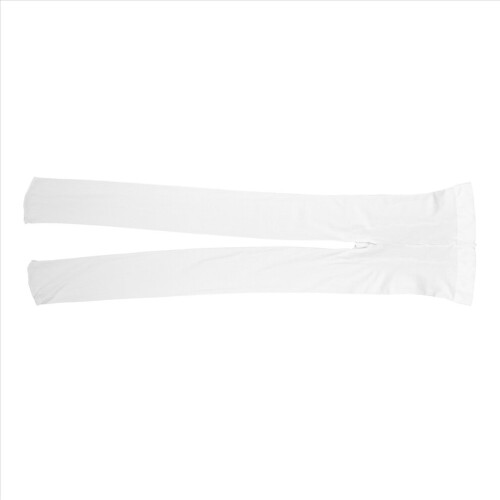 White, delicate, solid-color velvet tights for women 2
