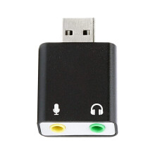 3,5-mm-TRS-Mikrofon auf USB 2.0 Audio Externe Soundkarte für PC