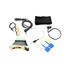 Microphone sound hole equalizer piezo pickup kit