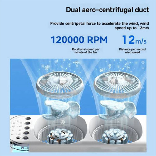 Five-hole dual-fan humidification plug-in multi-position colored light 2