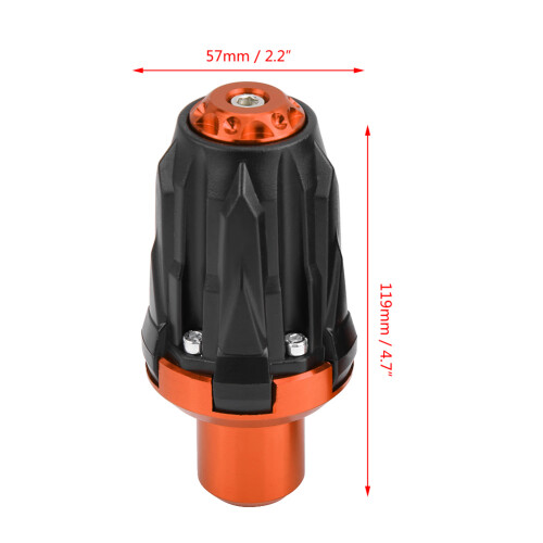 Motorcycle Exhaust Frame Sliders 10mm Orange Crash Protector Falling Safety Pad 2