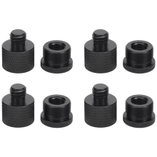 8-delige microfoondraadset, 3/8 inch vrouwelijk naar 5/8 inch mannelijk, voor montage op een microfoonstatief.